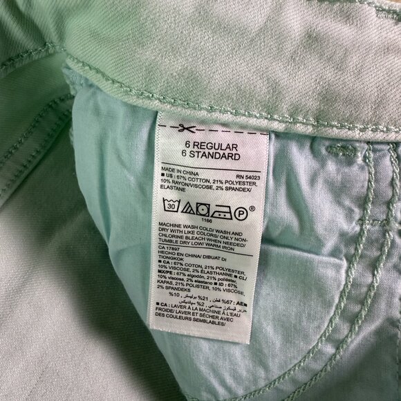 Old Navy Womens Size 6 Rockstar Skinny Mid Rise Green Denim Jeans 28x29 E766 - Picture 5 of 14